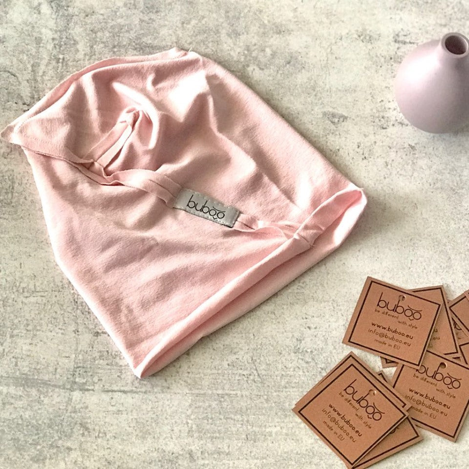 Kids thin cotton beanie UPSIDEDOWN – Blush Powder