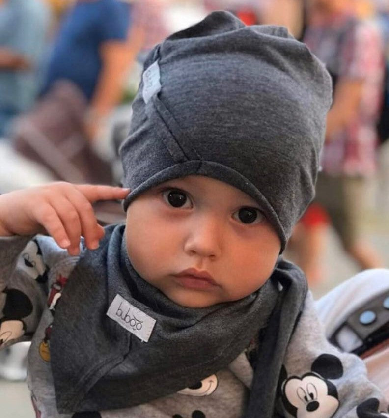 Kids thin cotton beanie UPSIDEDOWN – Grey Dandelion