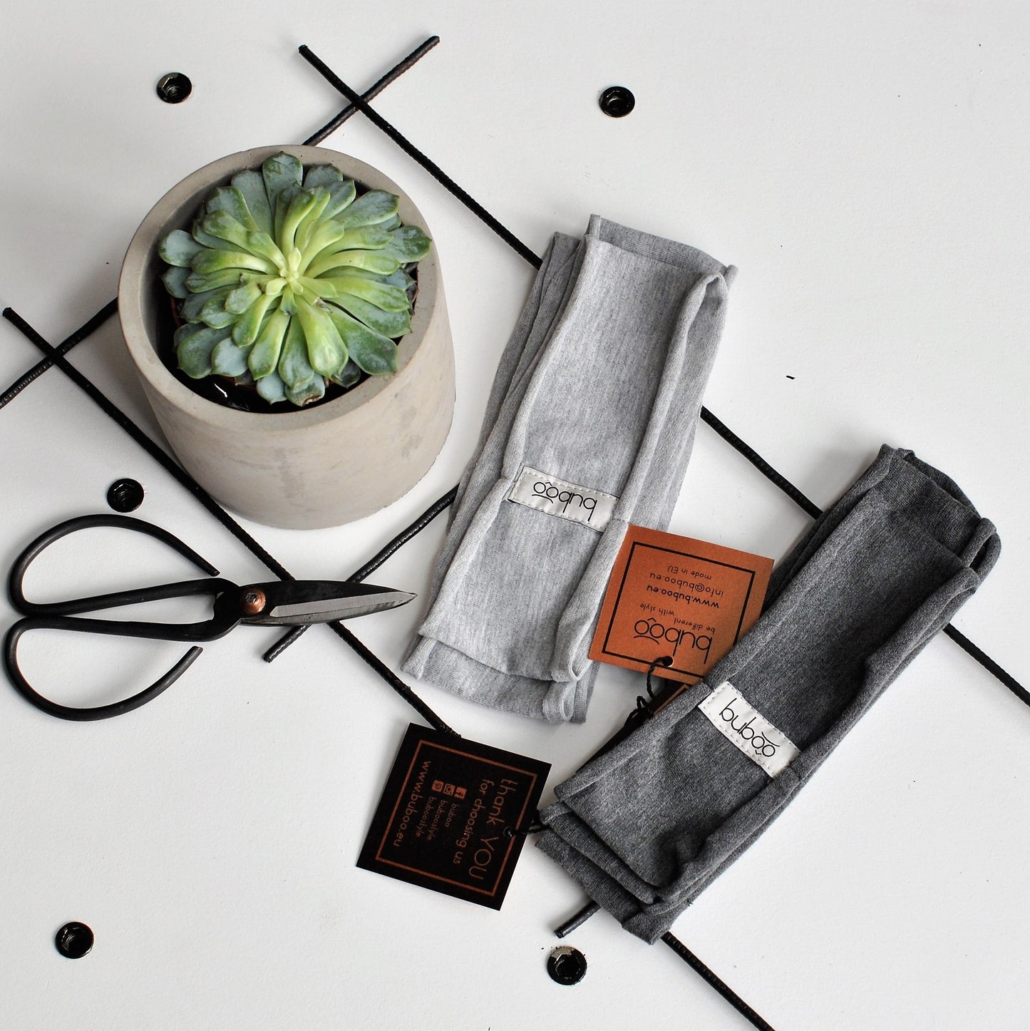 Stylish headband SIMPLE Grey Dandelion