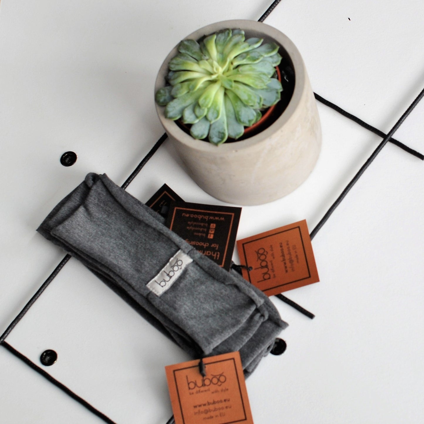 Stylish headband SIMPLE Grey Dandelion