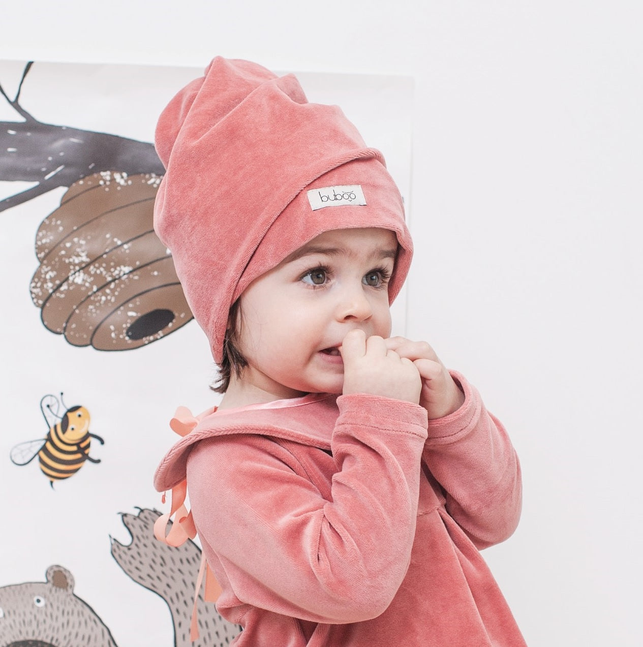 SCREWcz double layered velour beanie coral