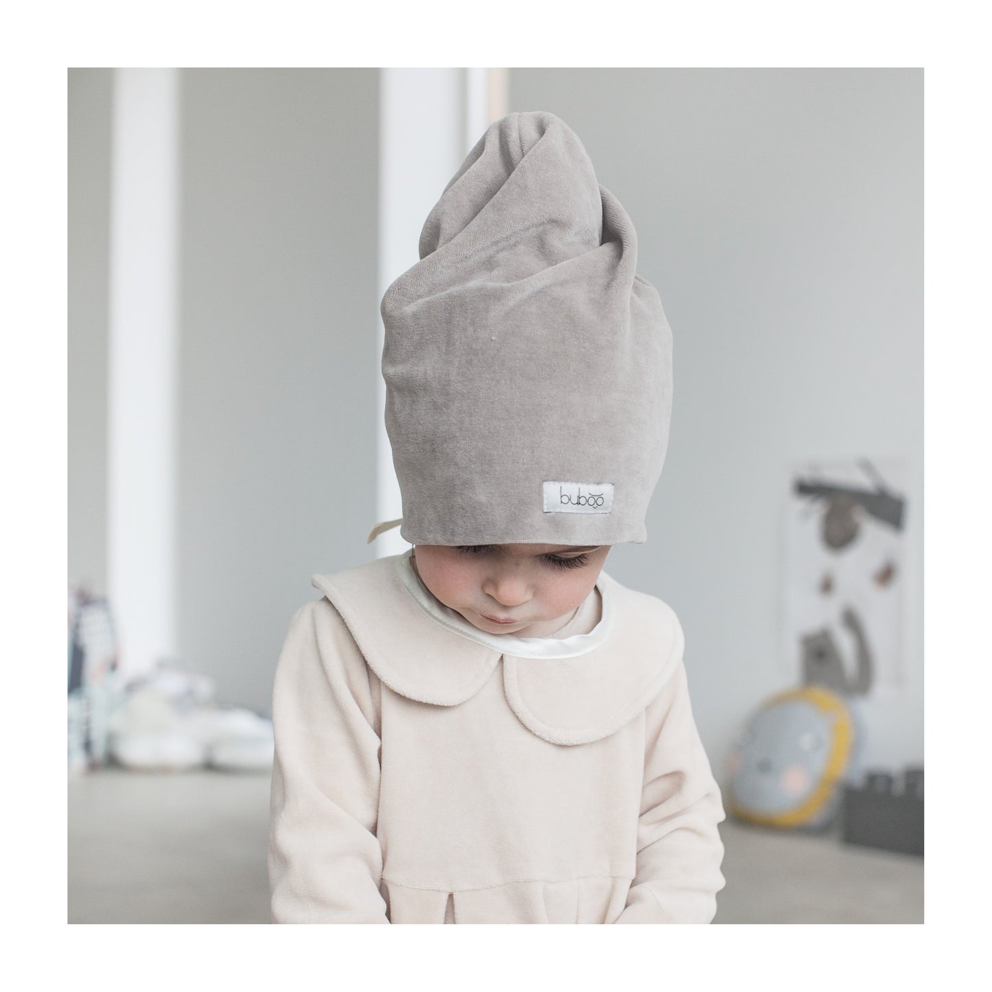 SCREWcz double layered velour beanie sand