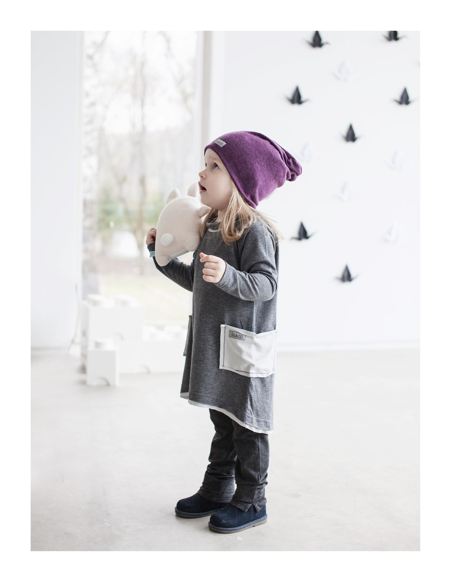 Screw2 Beanie – Eggplant | Stylish Double Beanie with a Modern Twist