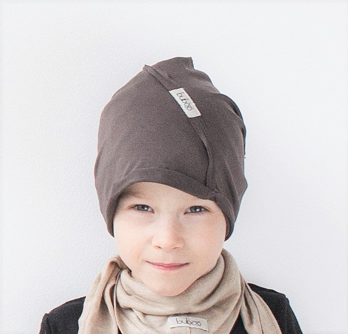 Kids thin cotton beanie UPSIDEDOWN – Mocha