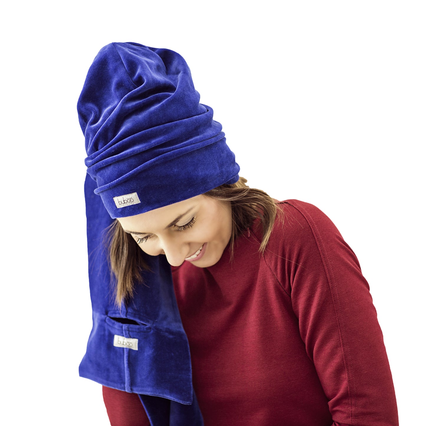 SCREWcz double layered velour beanie corn flower