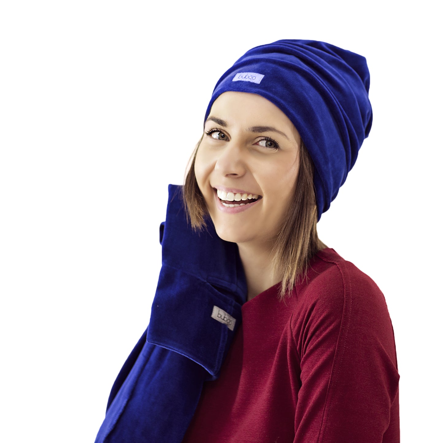 SCREWcz double layered velour beanie corn flower