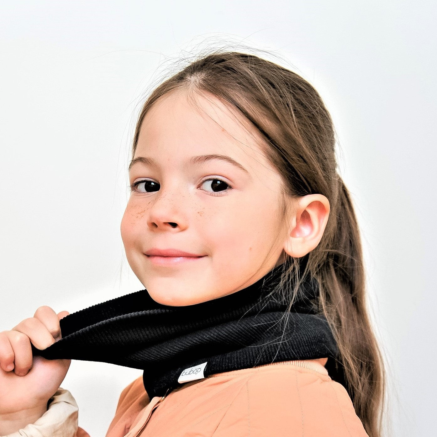 Kids snood scarf for spring fall - Black