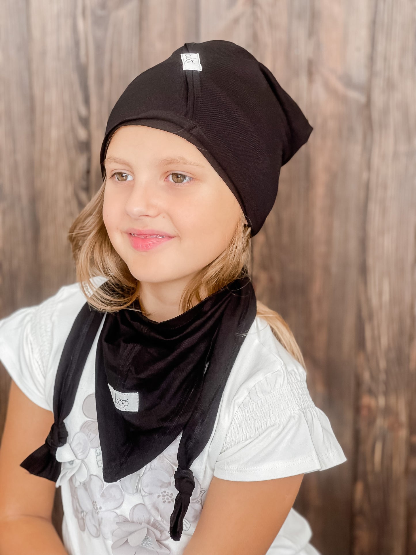 Kids' Spring & Summer Scarf UPSIDEDOWN CHARCOAL BLACK – Soft, Breathable, Triangle Design