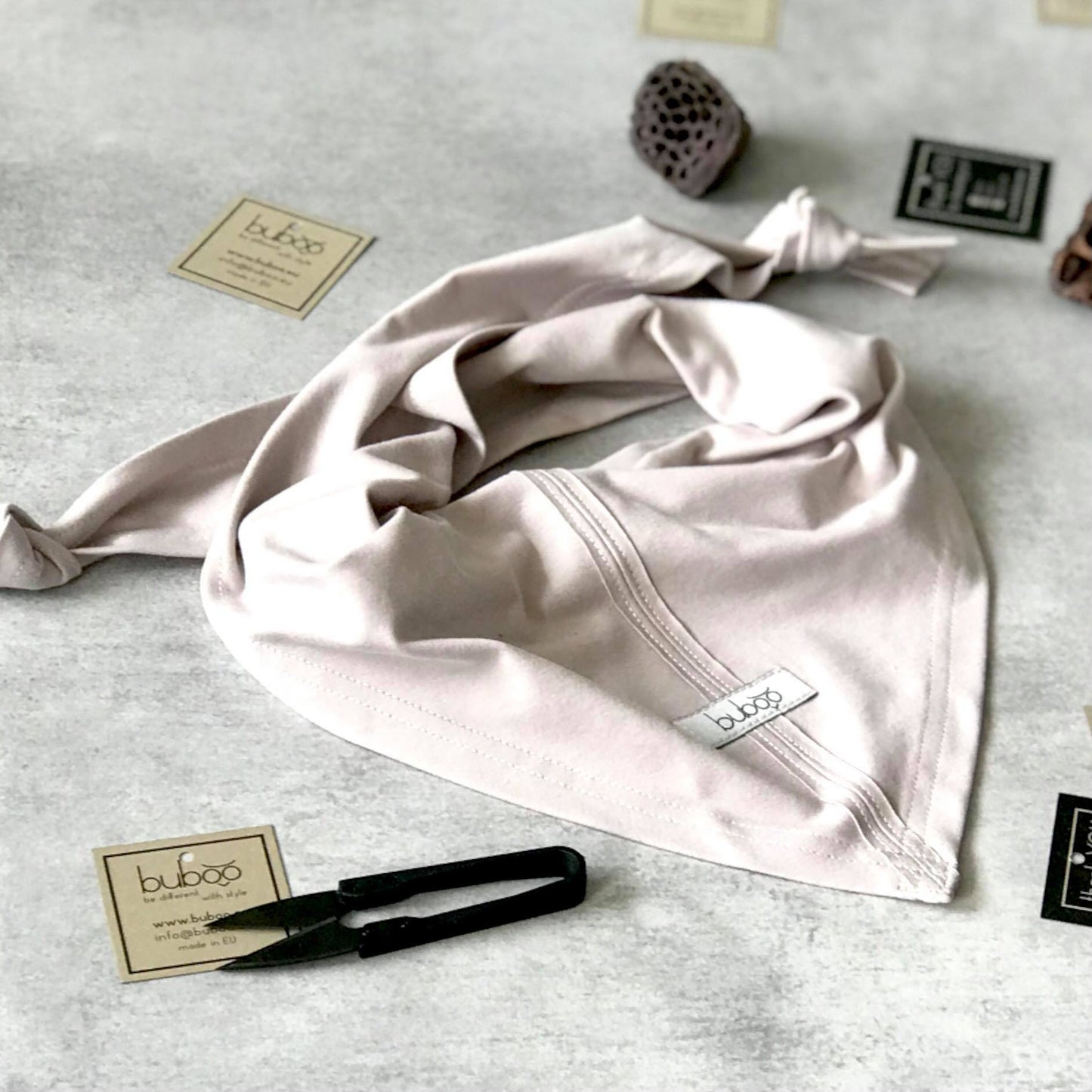 Kids' Spring & Summer Scarf UPSIDEDOWN latte 2 – Soft, Breathable, Triangle Design