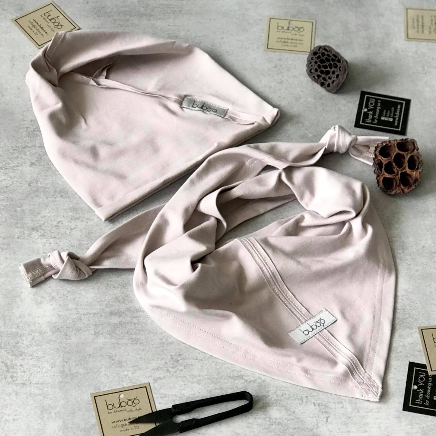 Kids' Spring & Summer Scarf UPSIDEDOWN latte 2 – Soft, Breathable, Triangle Design
