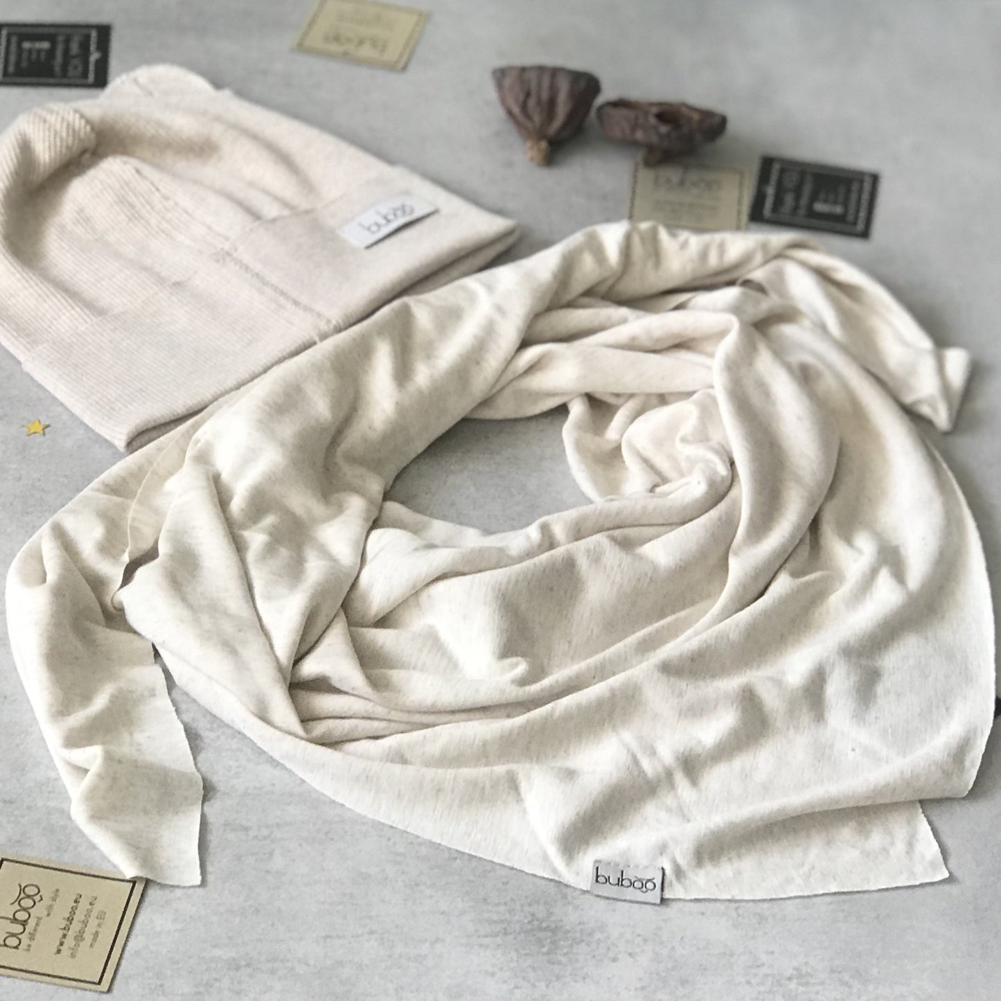 Kids spring summer scarf TRENDY milk foam