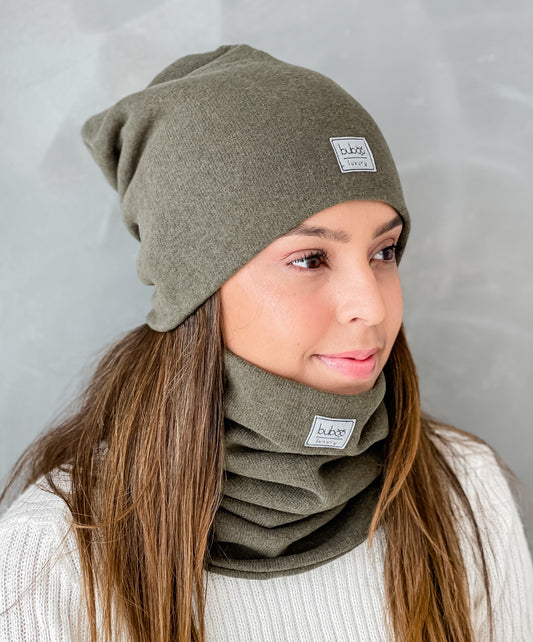 Kids beanie for fall winter spring BUBOO Luxury - Chaki