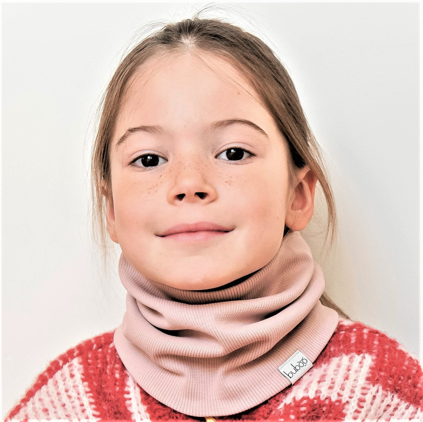 Kids snood scarf for spring fall - Ash rose