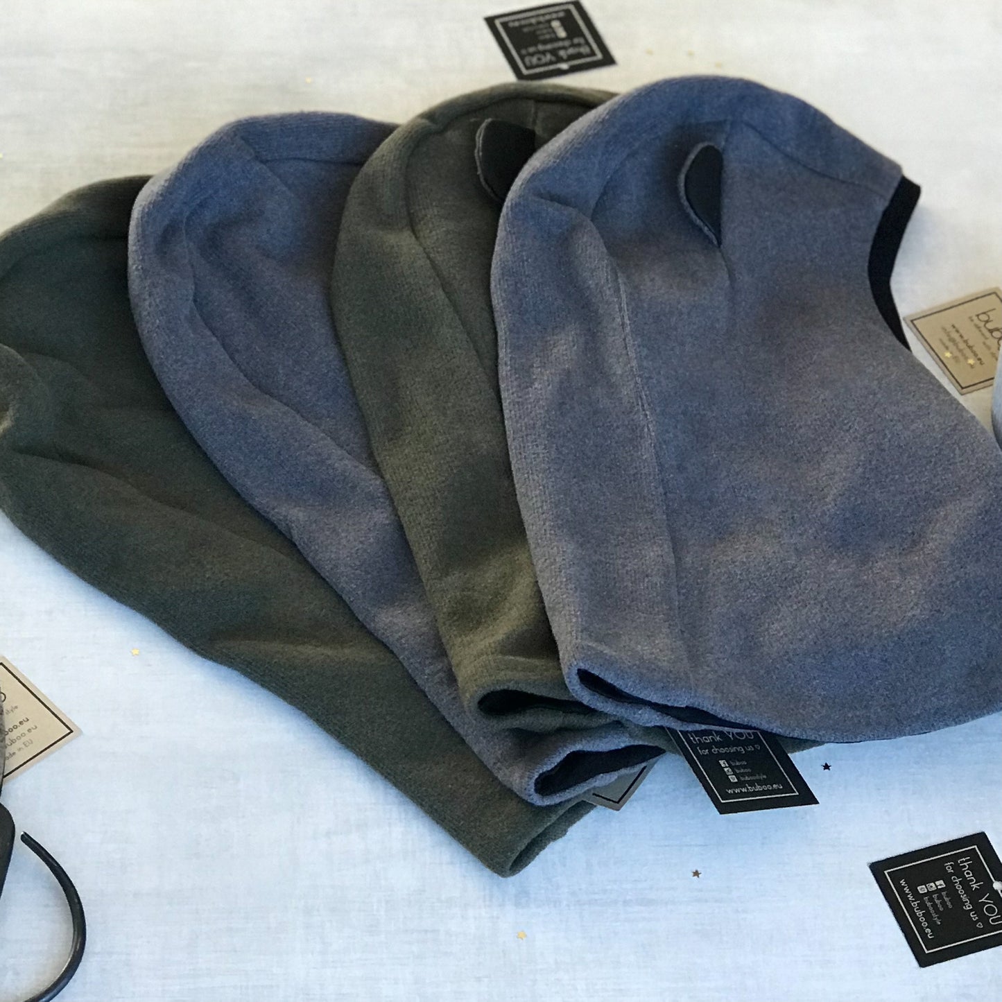 Luxury Cotton Kids Balaclava – Black | Autumn/Winter/Spring Helmet Hat – BUBOO