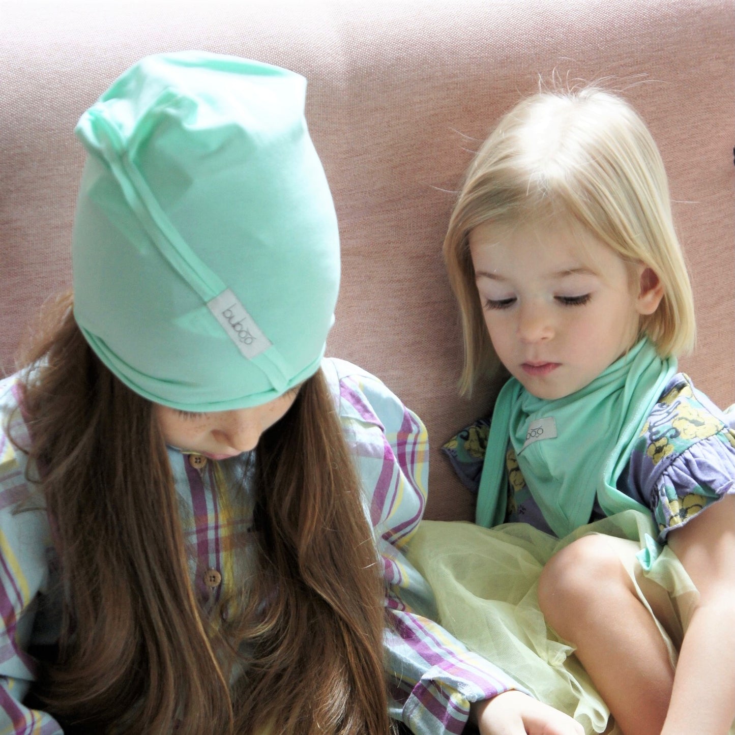 Kids thin cotton beanie UPSIDEDOWN – Mint