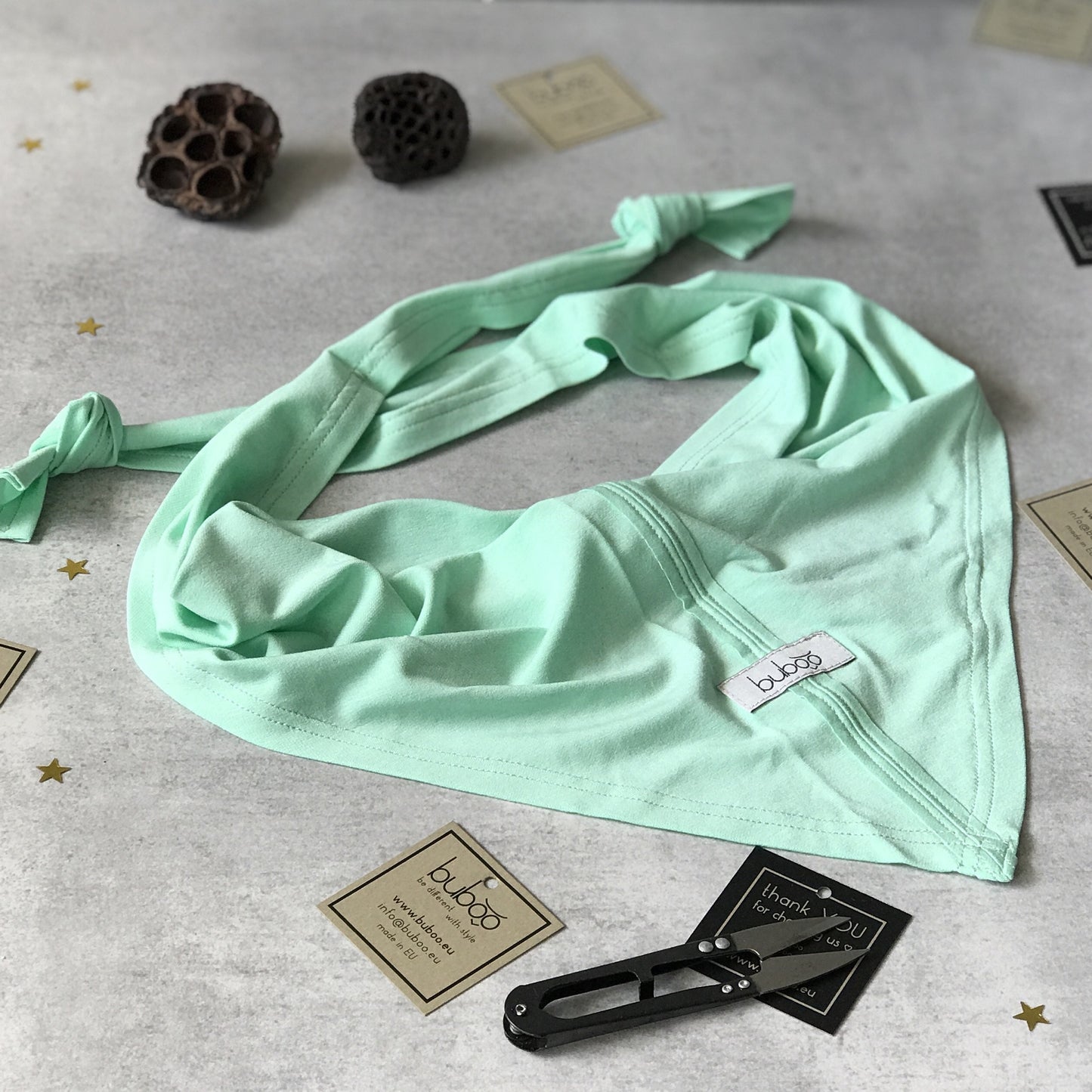 Kids' Spring & Summer Scarf UPSIDEDOWN MINT – Soft, Breathable, Triangle Design