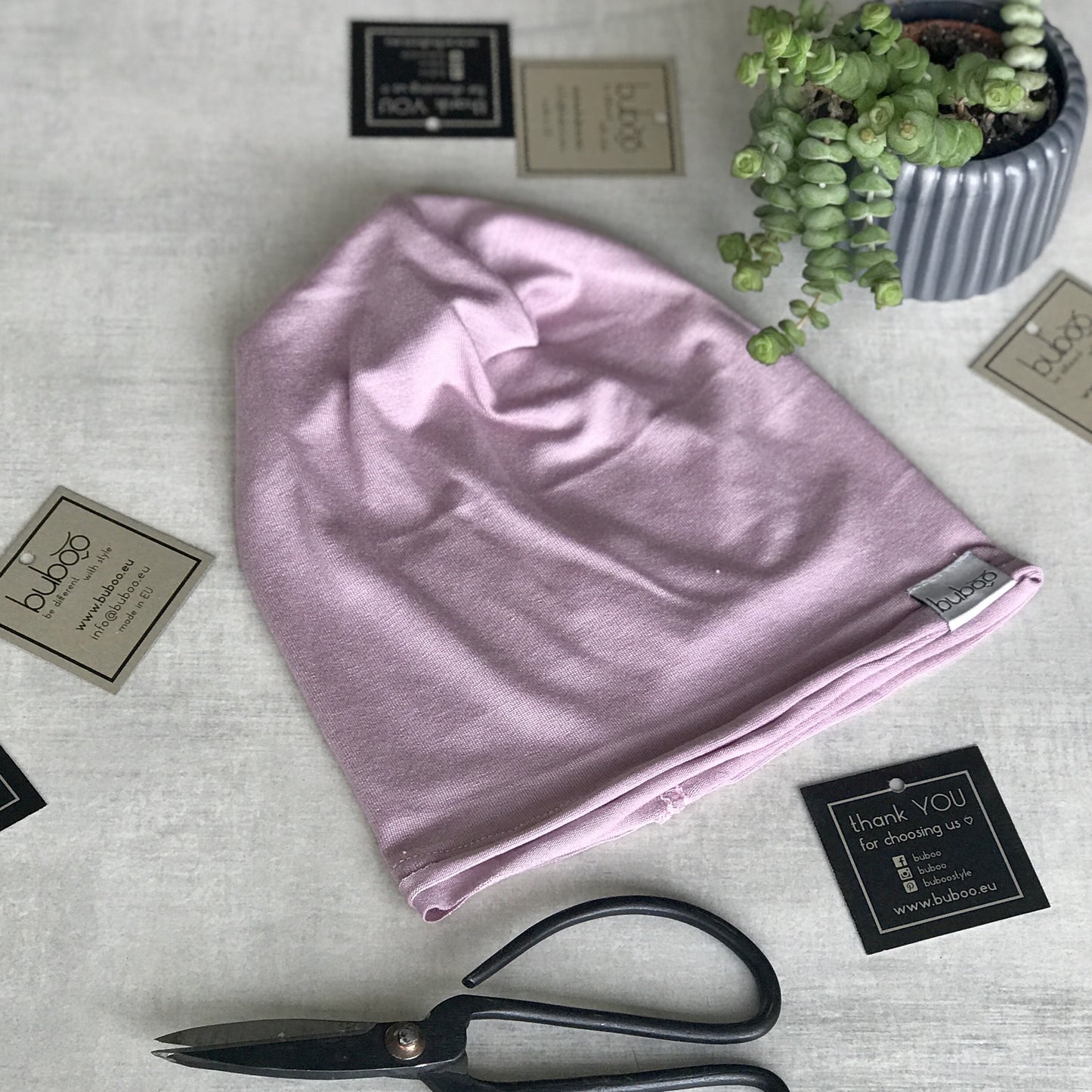 TRENDY Thin Cotton Kids Beanie – Ash Rose | Lightweight Spring/Summer Hat – BUBOO