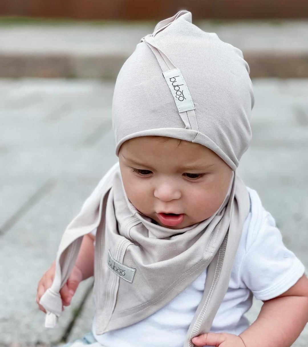 Kids thin cotton beanie UPSIDEDOWN – Latte