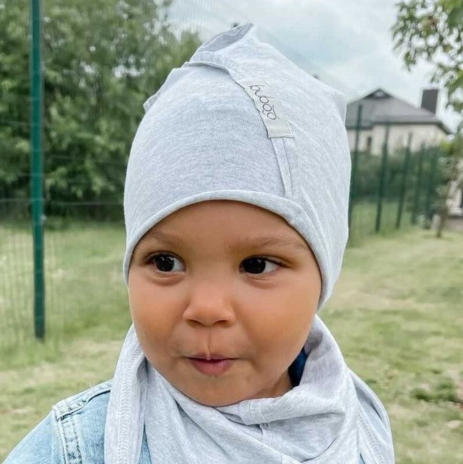 Kids thin cotton beanie UPSIDEDOWN – Mist
