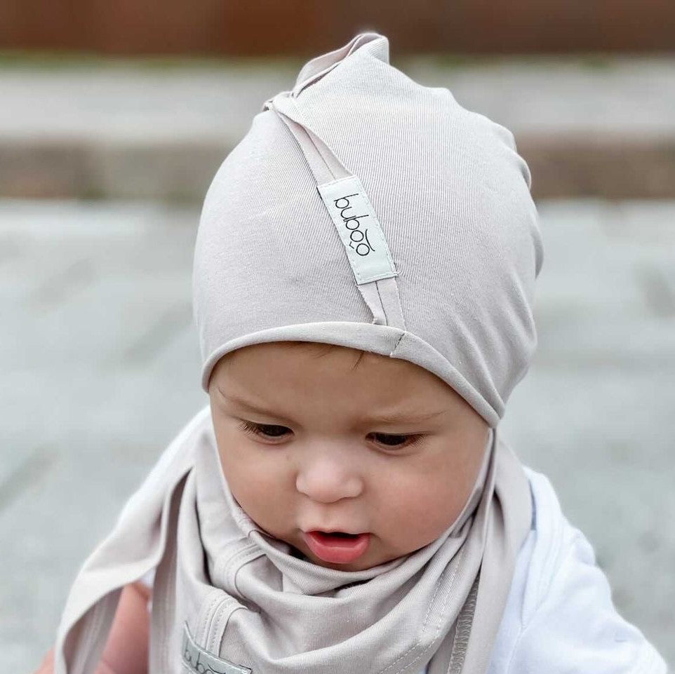 Kids thin cotton beanie UPSIDEDOWN – Latte