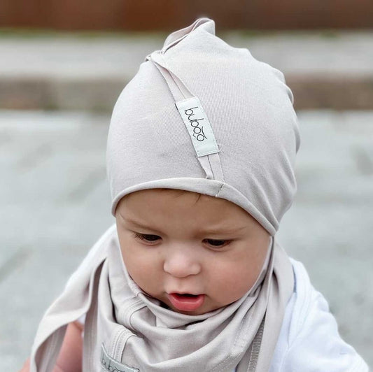 Kids thin cotton beanie UPSIDEDOWN – Latte