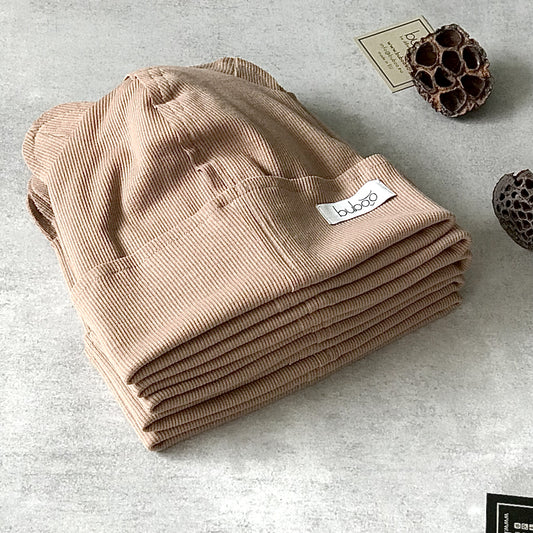 BEAR Cocoa Double Cotton Beanie with Teddy Ears