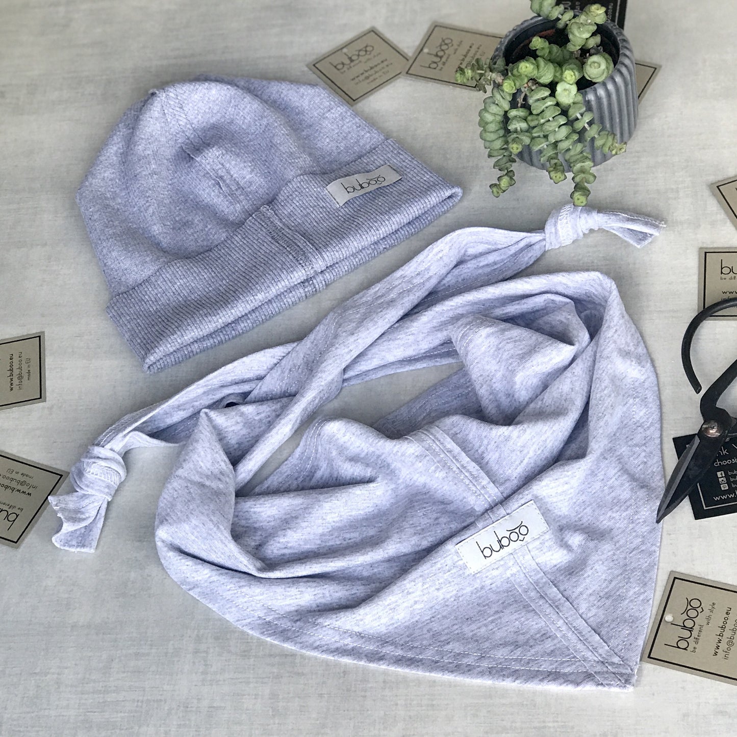 TRENDY Ribbed Cotton Kids Beanie – Mist | Spring/Autumn Hat – BUBOO