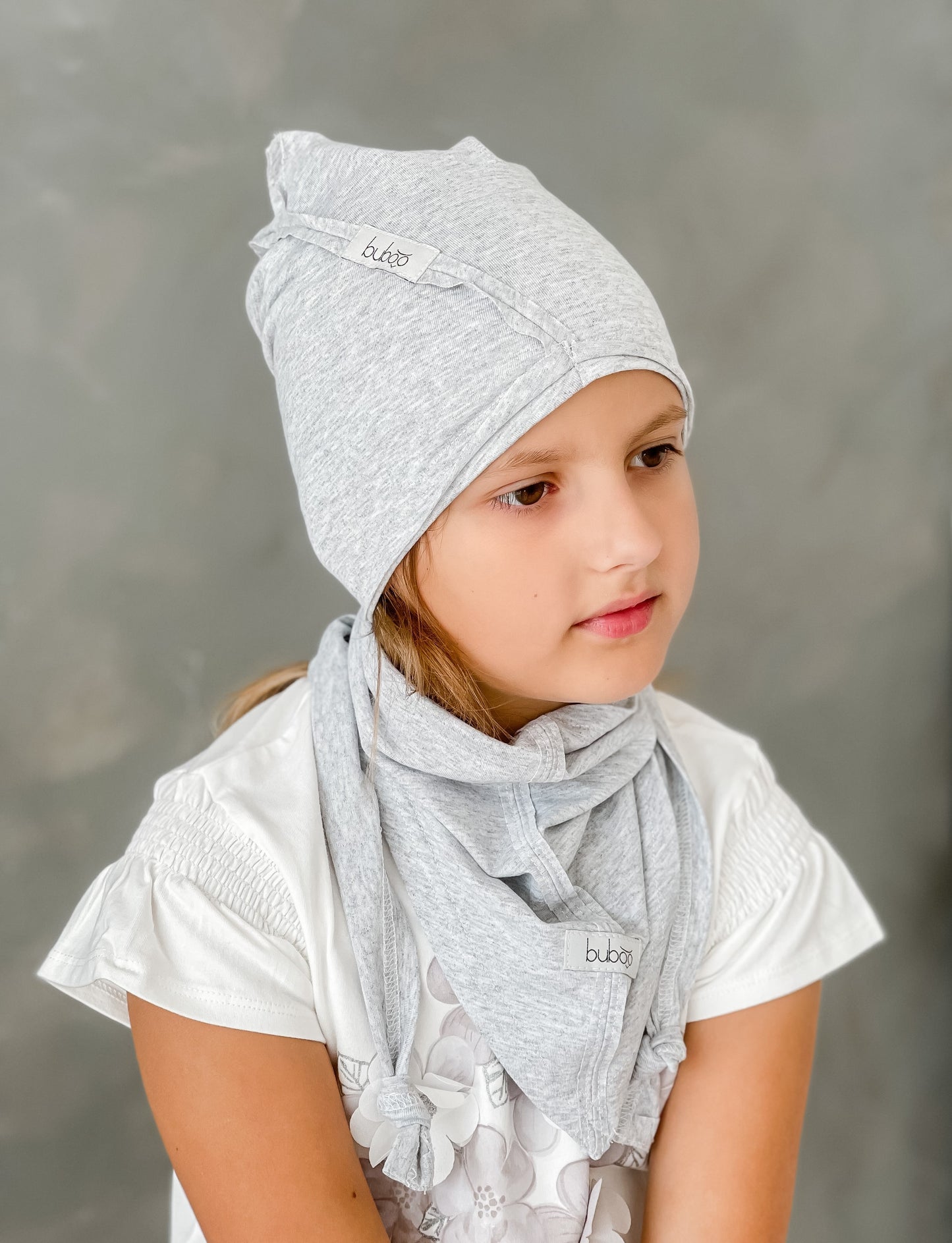 Kids double-layer cotton beanie UPSIDEDOWN – Mist