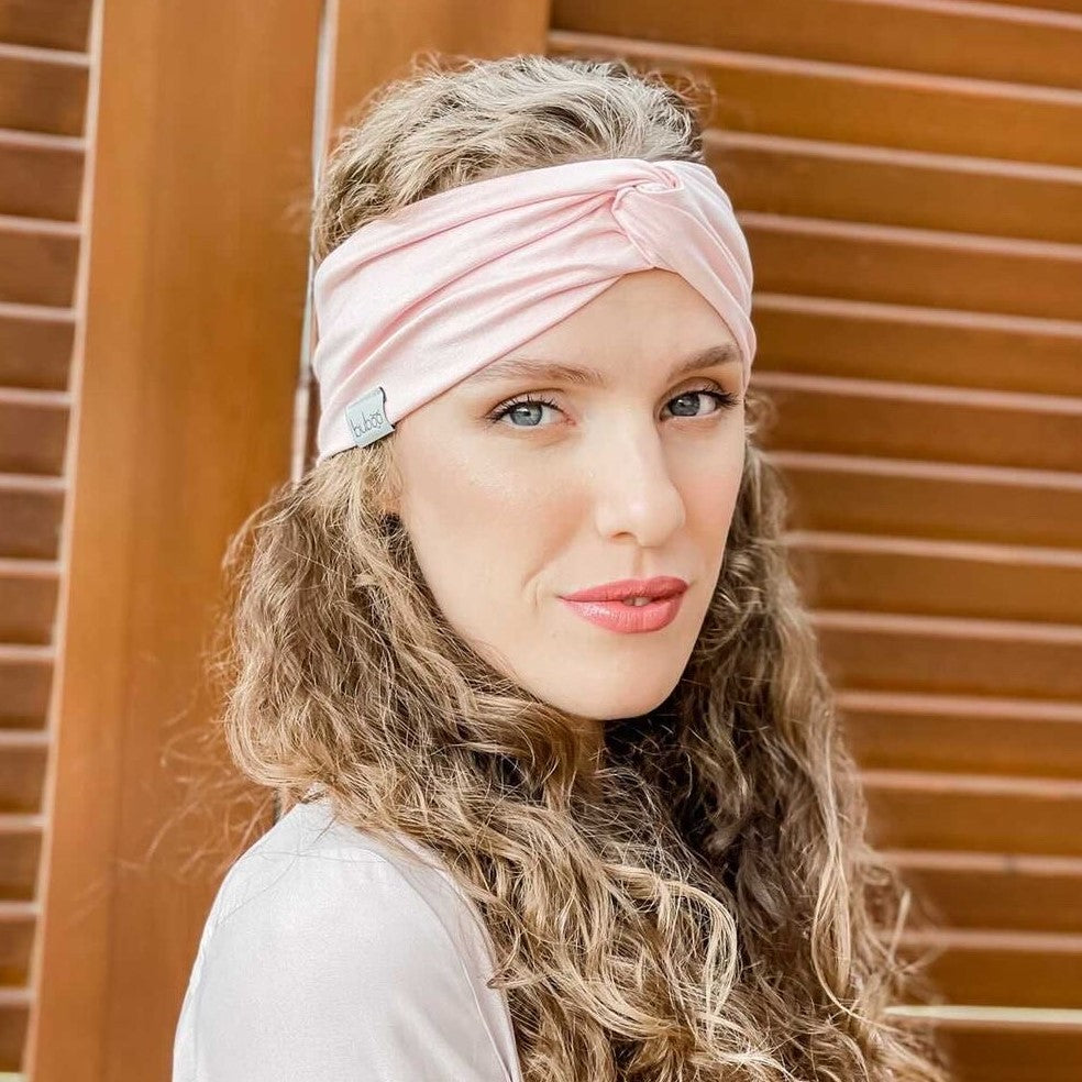 Stylish woman headband KNOT powder