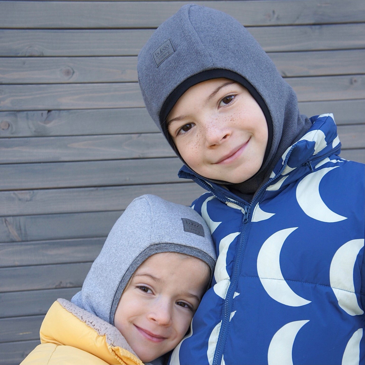 Luxury Cotton Kids Balaclava – Grey | Autumn/Winter/Spring Helmet Hat – BUBOO