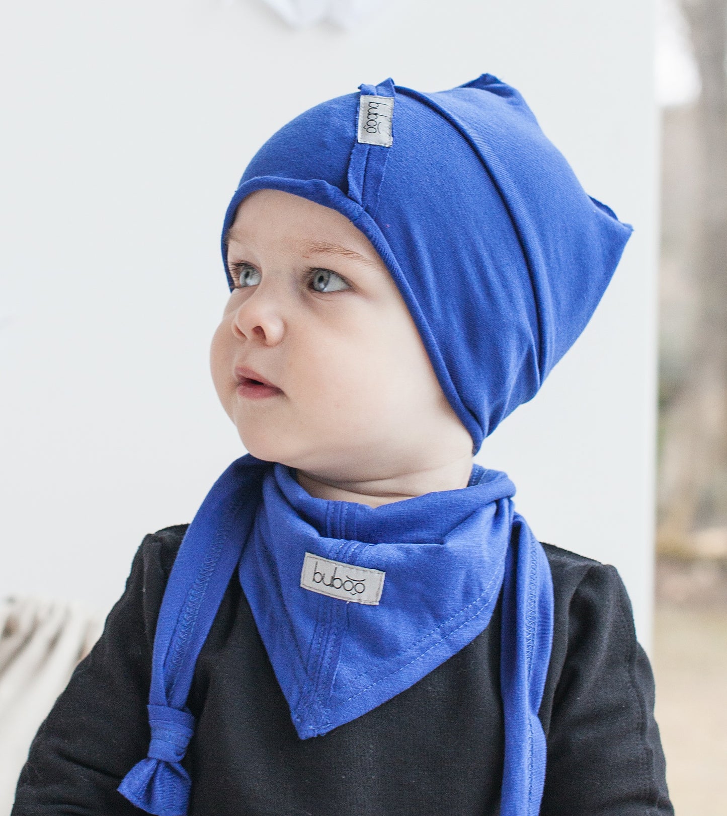 Kids thin cotton beanie UPSIDEDOWN – Cornflower