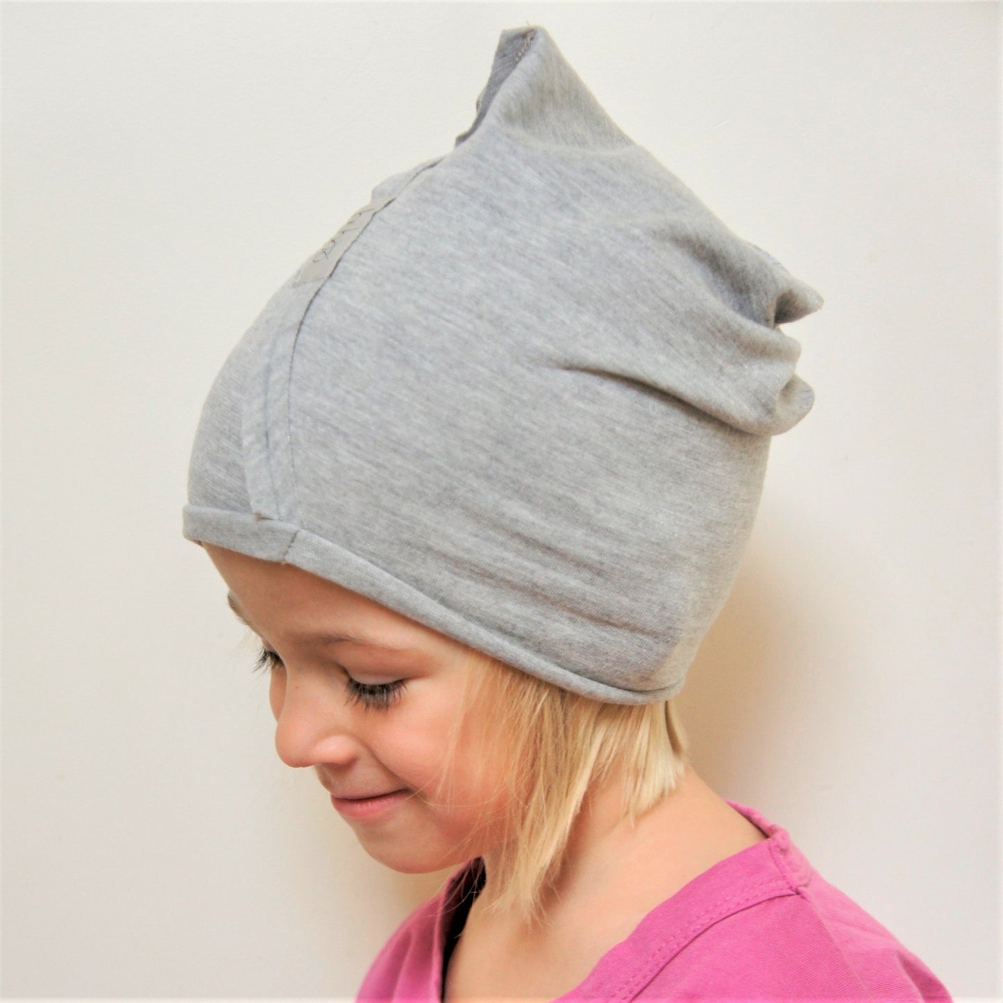 Kids thin cotton beanie UPSIDEDOWN – Mist