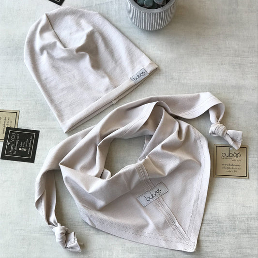 TRENDY Thin Cotton Kids Beanie – Latte | Lightweight Spring/Summer Hat – BUBOO