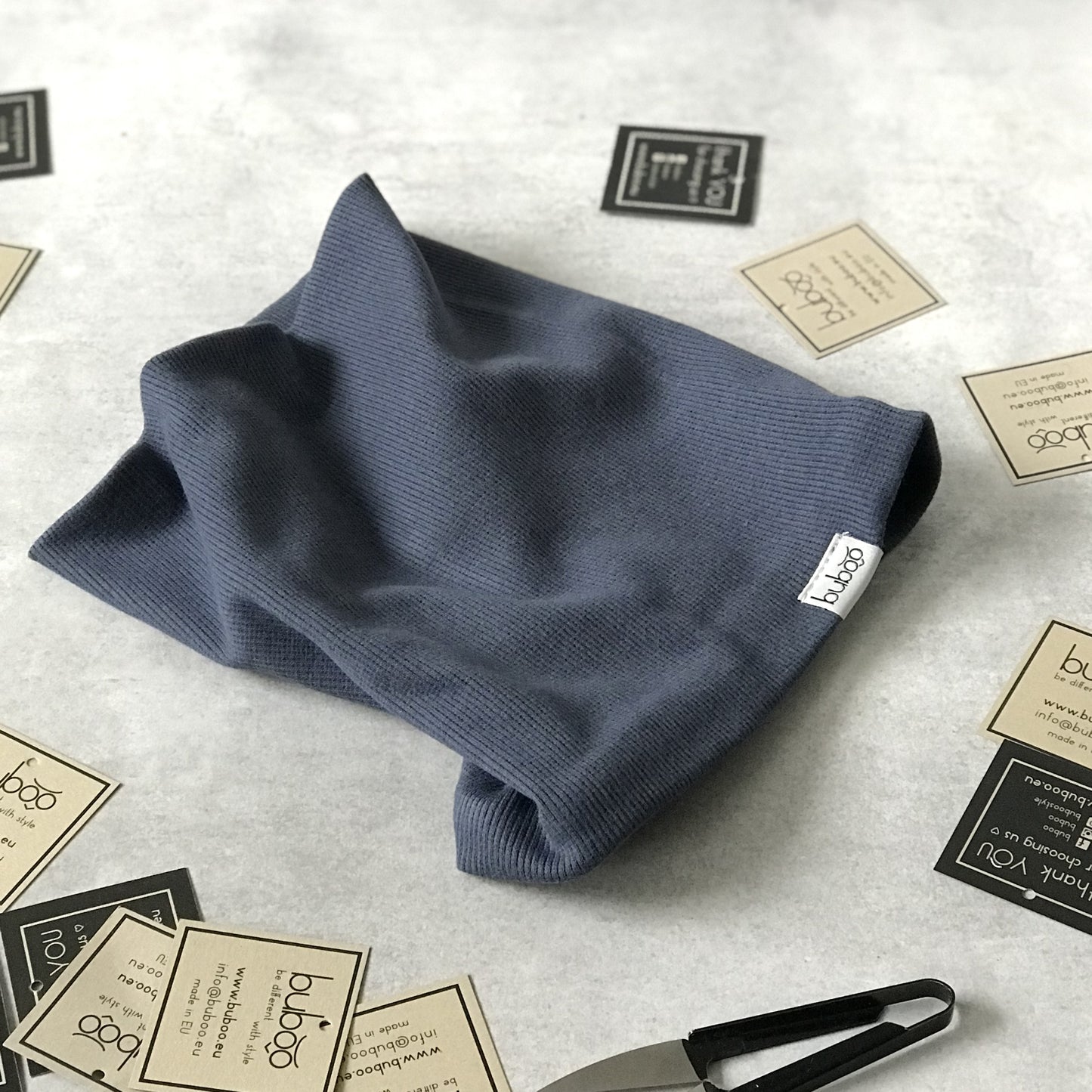 Kids snood scarf for spring fall - blue color