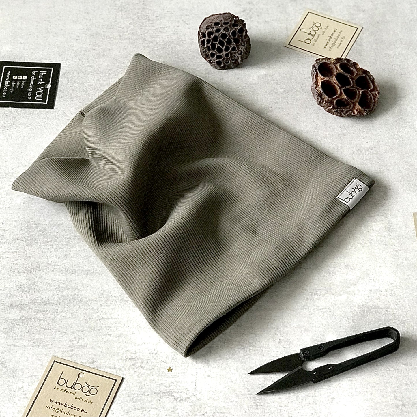 Kids snood scarf for spring  fall - Khaki