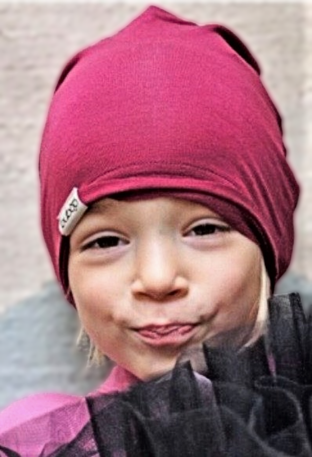 TRENDY Thin Cotton Kids Beanie – Fuchsia | Lightweight Spring/Summer Hat – BUBOO