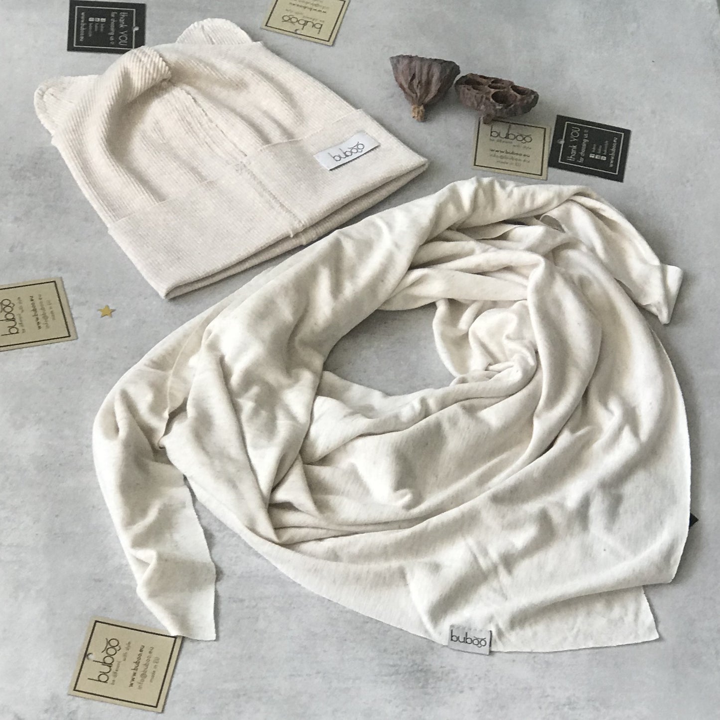 Kids spring summer scarf TRENDY milk foam