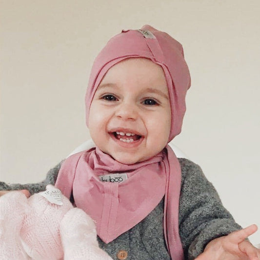 Kids' Spring & Summer Scarf UPSIDEDOWN ASH ROSE – Soft, Breathable, Triangle Design