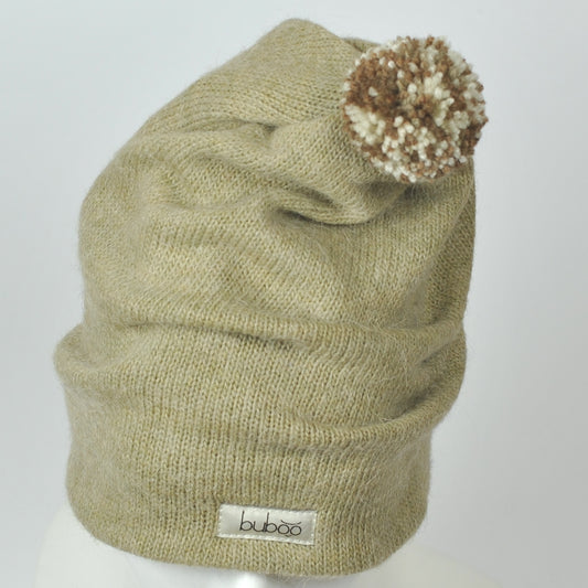 GNOM double layered wool beanie sand