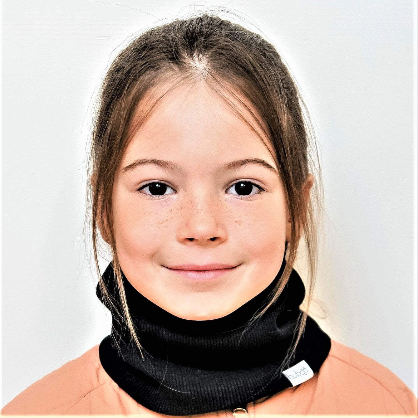Kids snood scarf for spring  fall - Dark grey  Stump