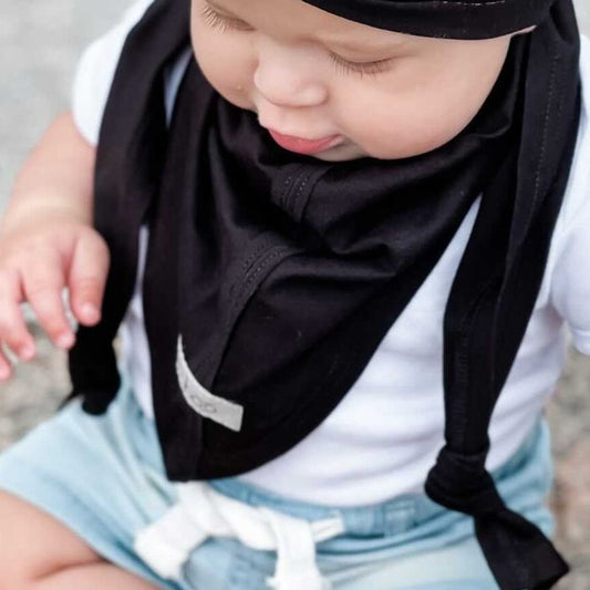 Kids' Spring & Summer Scarf UPSIDEDOWN CHARCOAL  BLACK – Soft, Breathable, Triangle Design