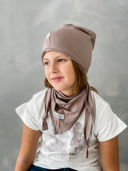 Kids double-layer cotton beanie UPSIDEDOWN – Cocoa
