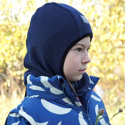 Luxury Cotton Kids Balaclava – Blue | Autumn/Winter/Spring Helmet Hat – BUBOO