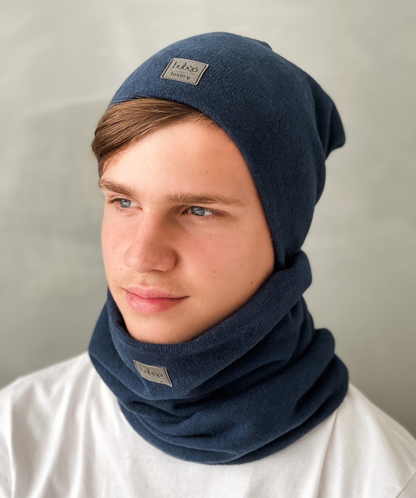 Kids beanie for fall winter spring BUBOO Luxury - Blue