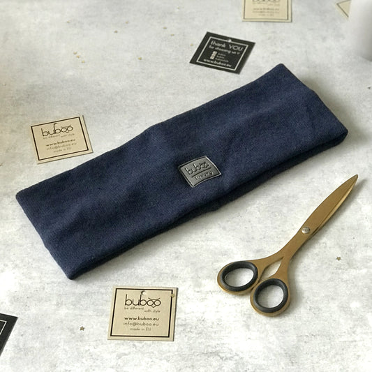 Man headband for fall  winter  spring SIMPLE from BUBOO luxury  Blue