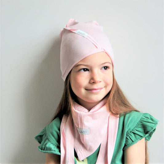 Kids' Spring & Summer Scarf UPSIDEDOWN BLUSH POWDER – Soft, Breathable, Triangle Design