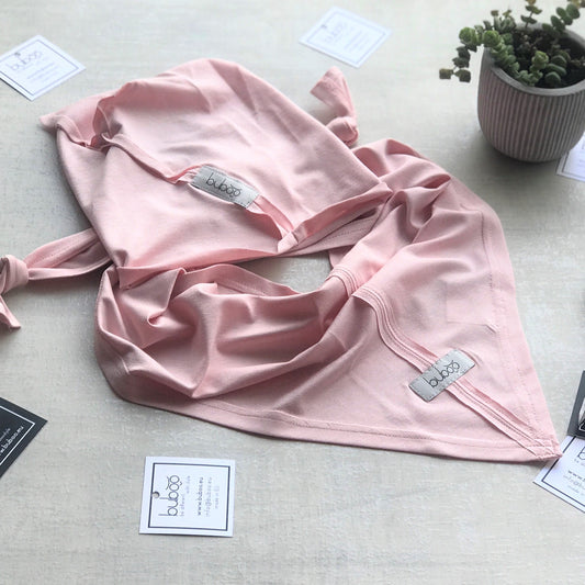 Kids' Spring & Summer Scarf UPSIDEDOWN BLUSH POWDER – Soft, Breathable, Triangle Design