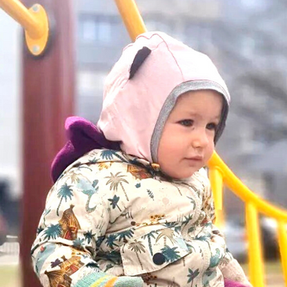 BEAR Cotton Kids Balaclava – Powder | Spring/Autumn Helmet Hat – BUBOO