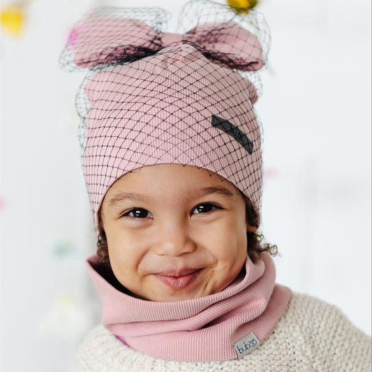 Kids snood scarf for spring  fall - Ash rose