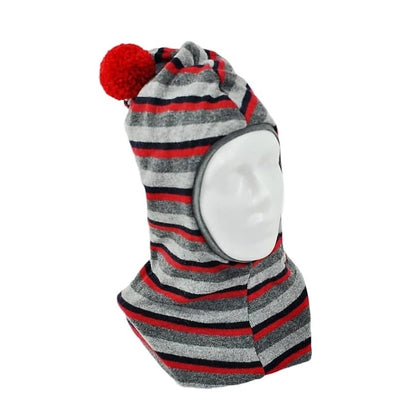 Stylish fall winter wool kids HELMET cherry